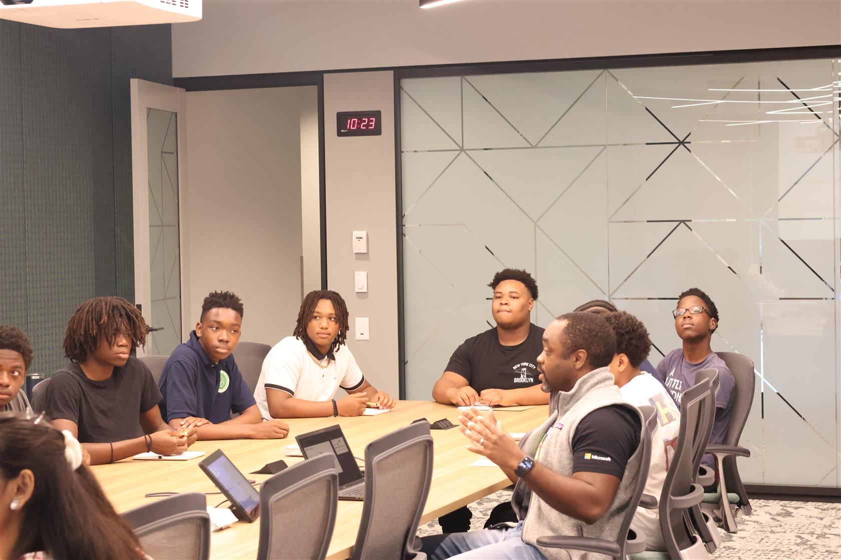 Group discussion at Microsoft